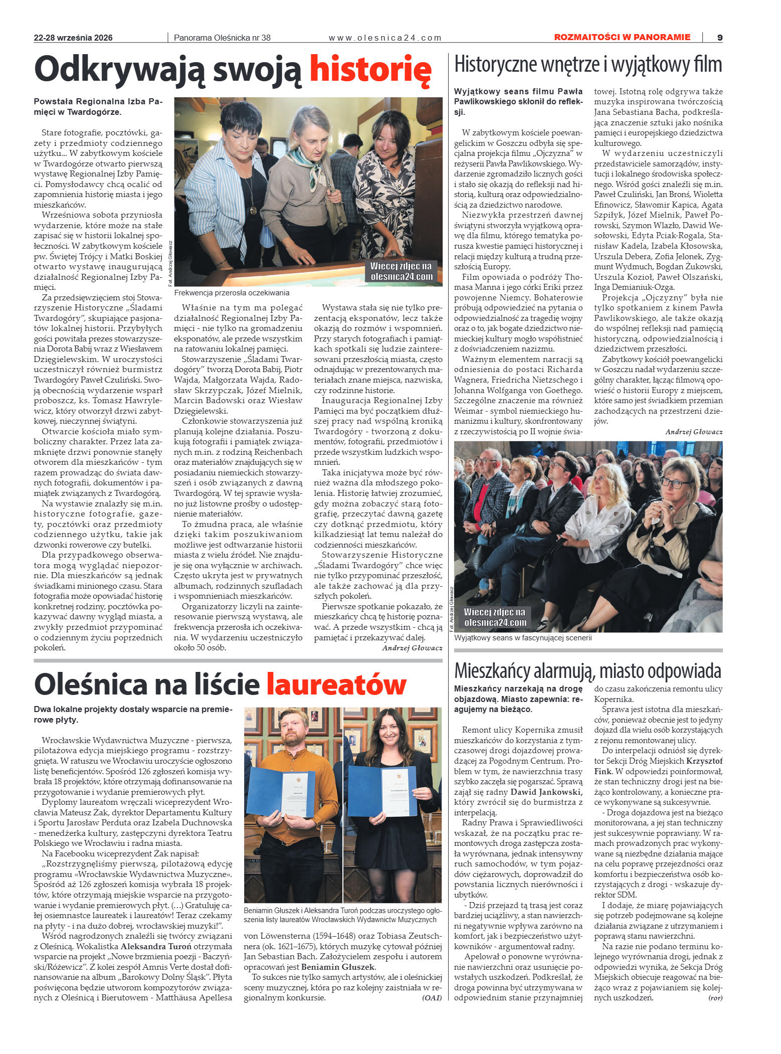 Panorama Oleśnicka nr 38 z 22 września 2026 - strona 9