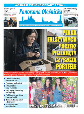 Panorama Oleśnicka nr 38 z 22 września 2026 - strona 1