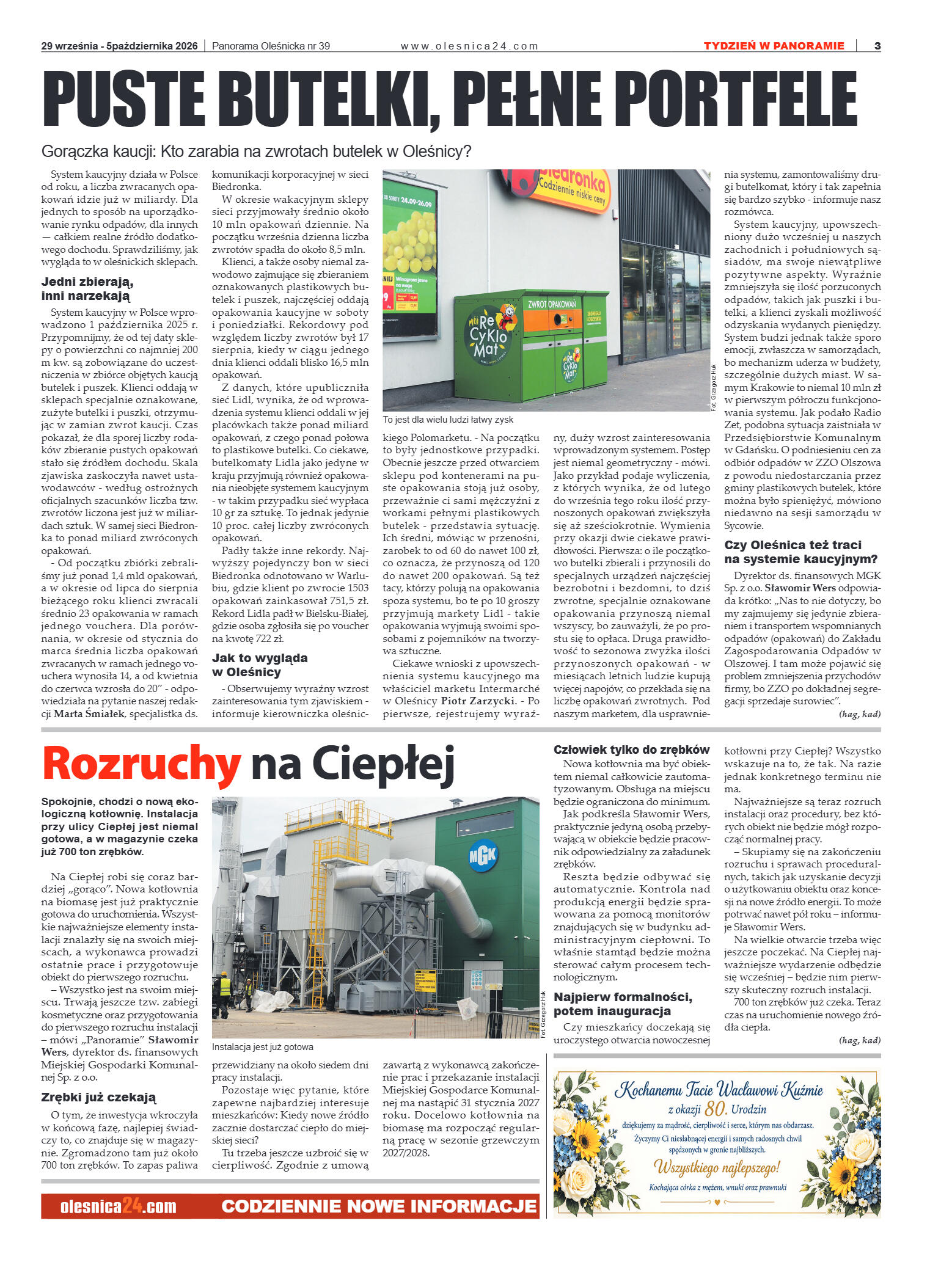 Panorama Oleśnicka nr 39 z 29 września 2026 - strona 3