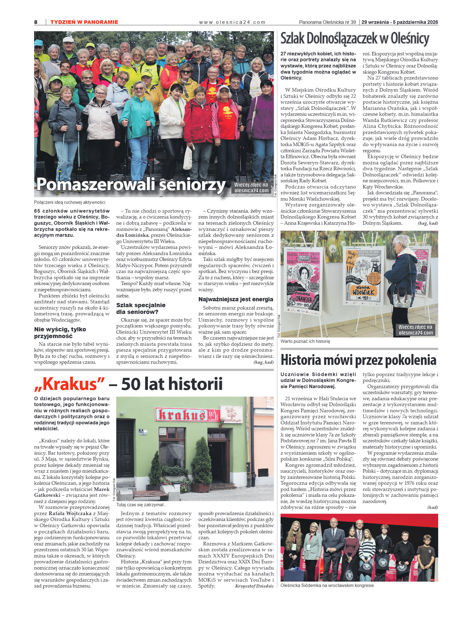 Panorama Oleśnicka nr 39 z 29 września 2026 - strona 8