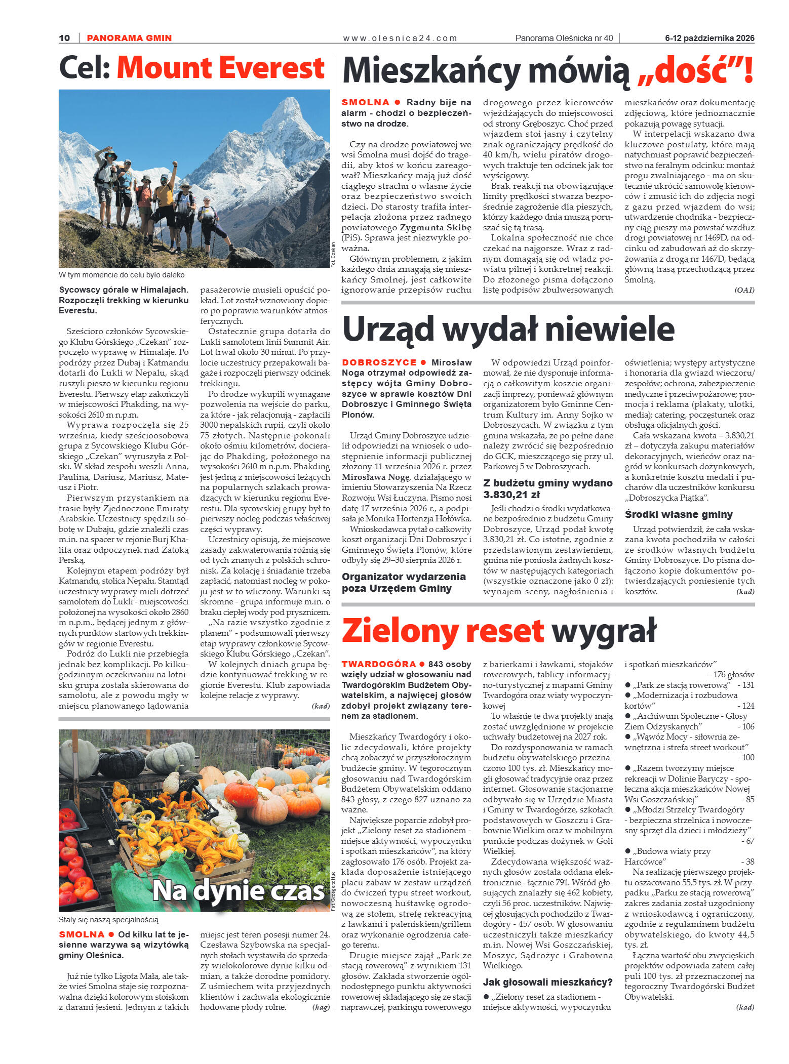 Panorama Oleśnicka nr 40 z 6 października 2026 - strona 10