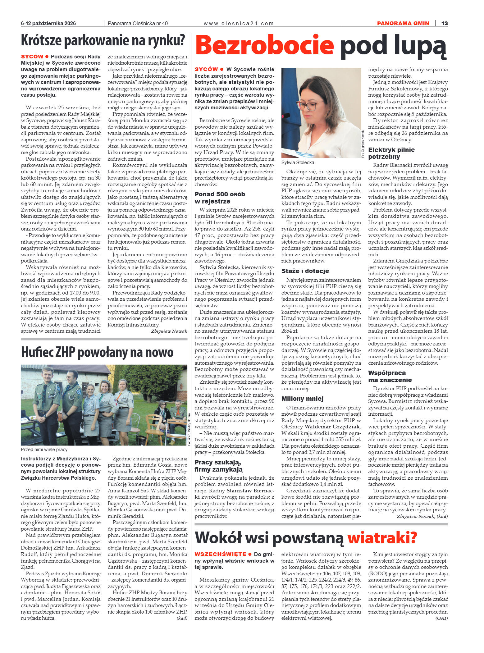 Panorama Oleśnicka nr 40 z 6 października 2026 - strona 13