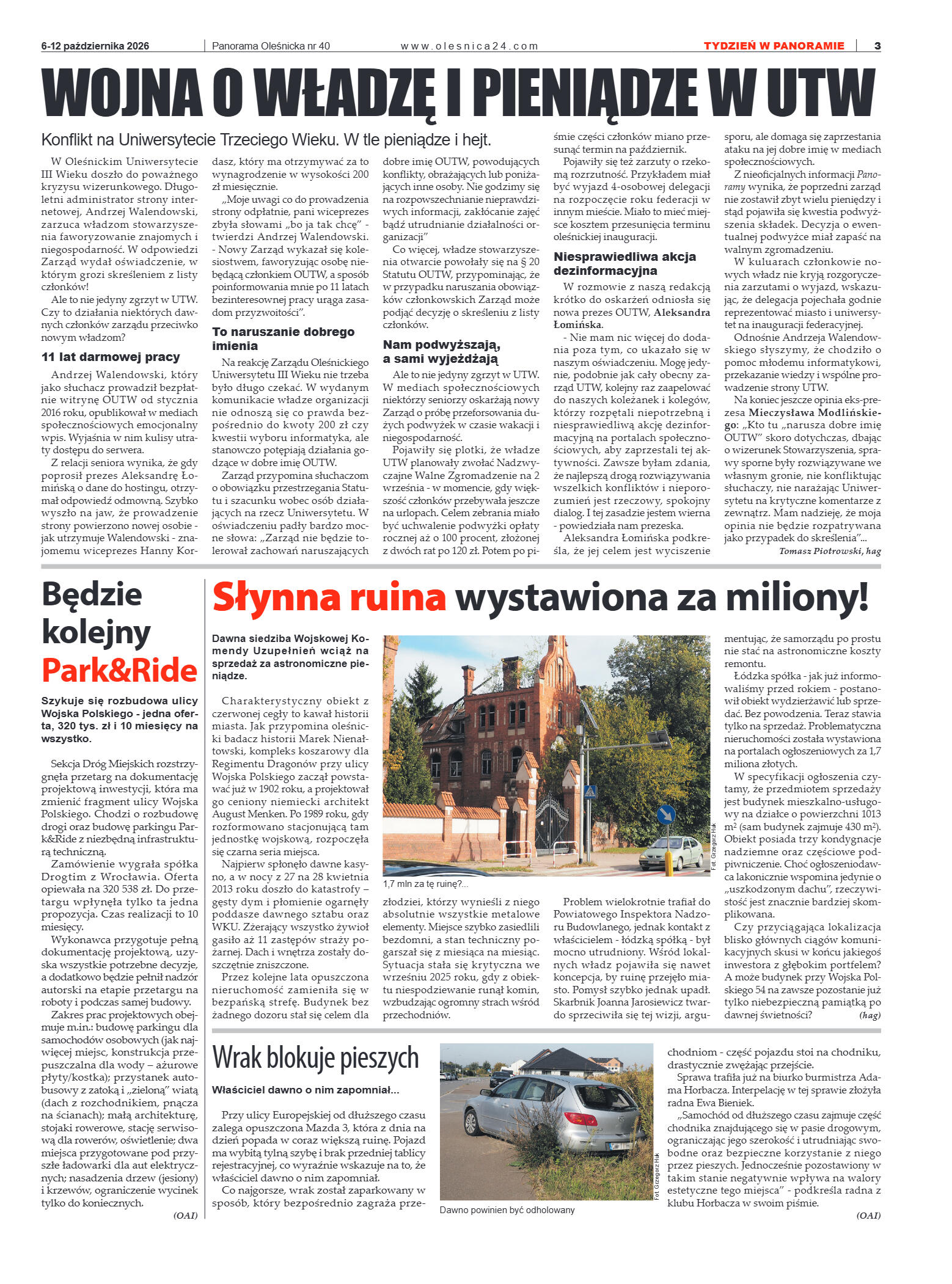 Panorama Oleśnicka nr 40 z 6 października 2026 - strona 3