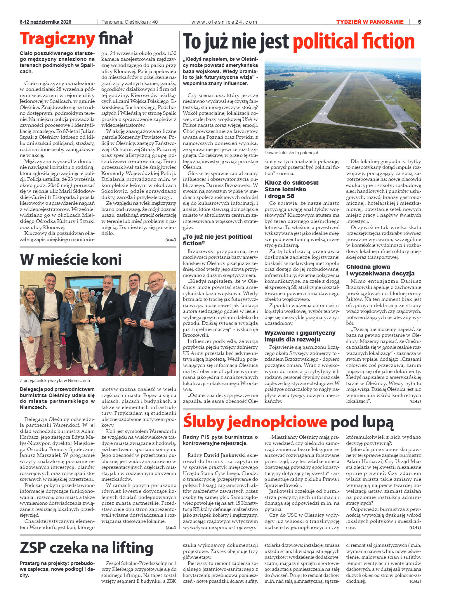 Panorama Oleśnicka nr 40 z 6 października 2026 - strona 5