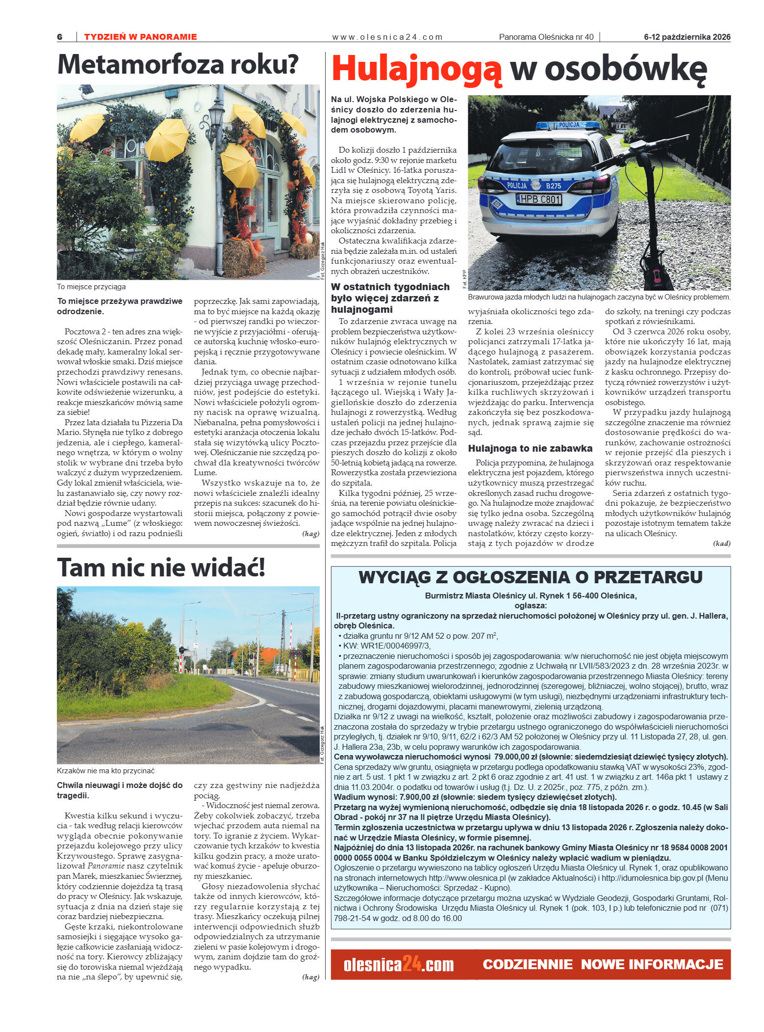 Panorama Oleśnicka nr 40 z 6 października 2026 - strona 6