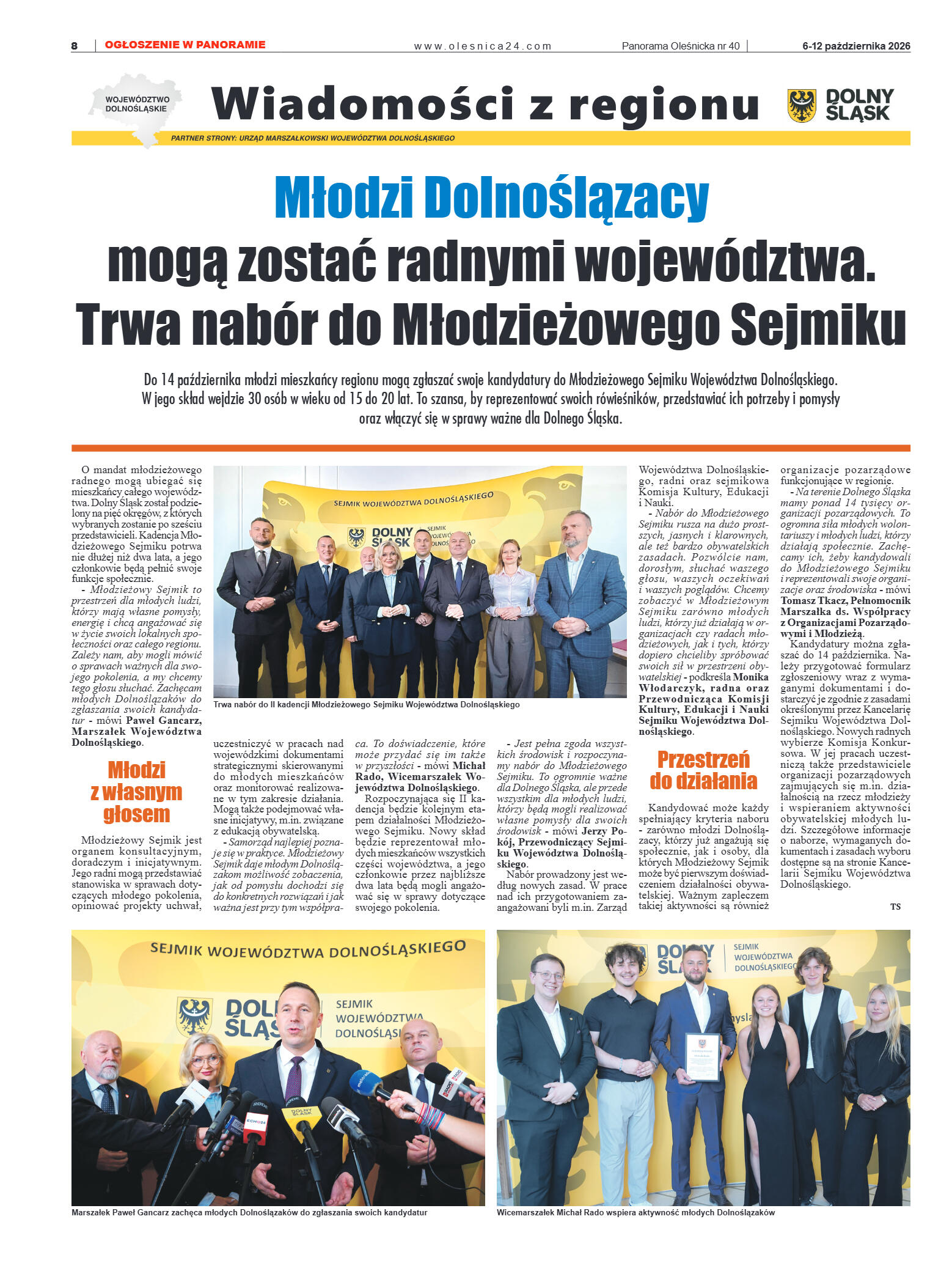 Panorama Oleśnicka nr 40 z 6 października 2026 - strona 8