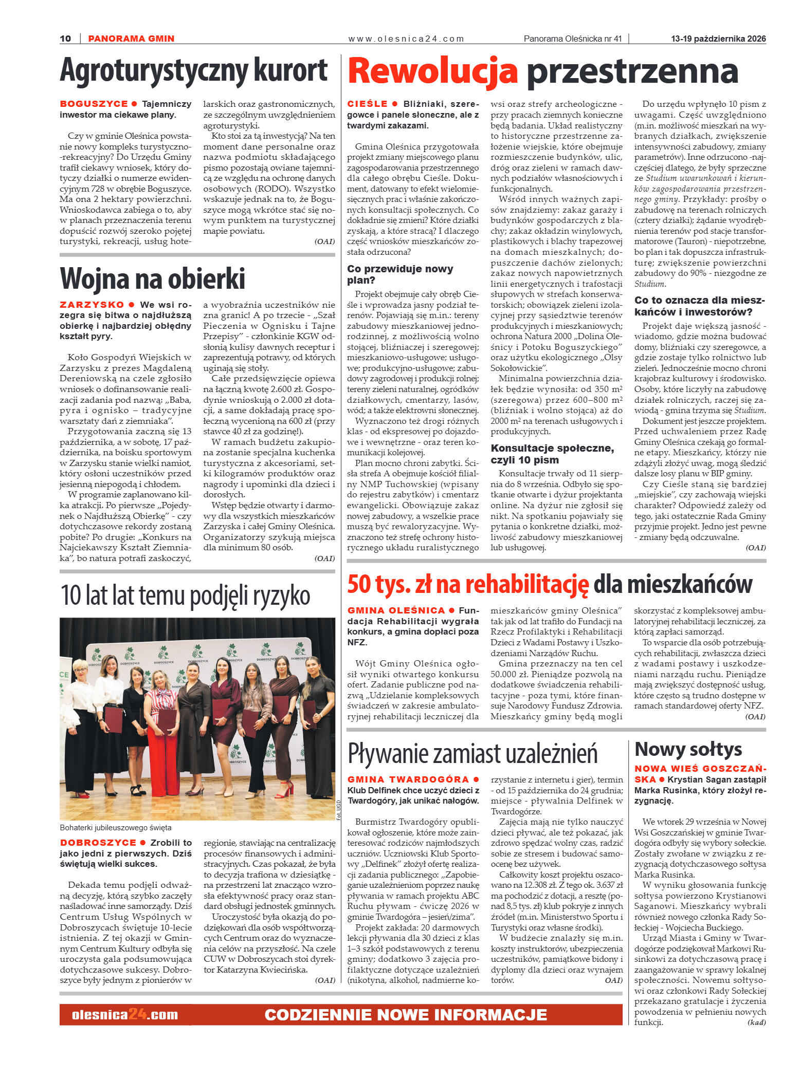Panorama Oleśnicka nr 41 z 13 października 2026 - strona 10
