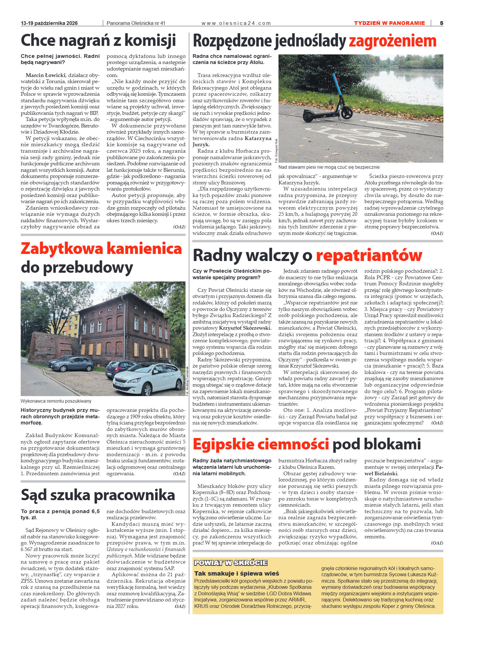 Panorama Oleśnicka nr 41 z 13 października 2026 - strona 5