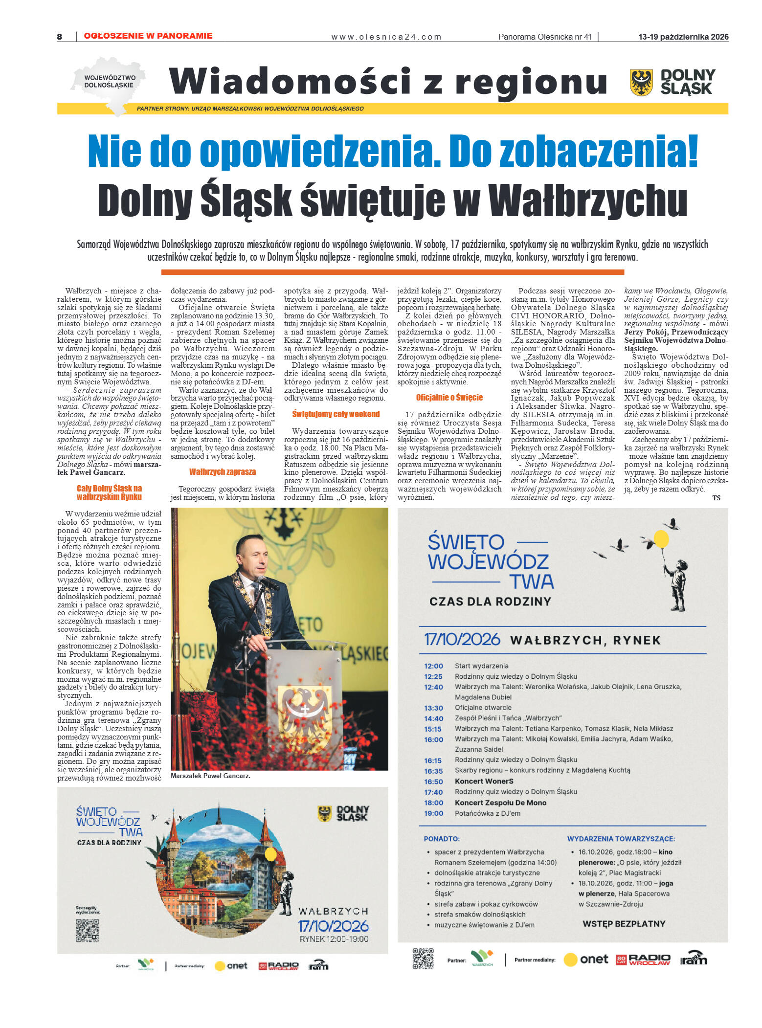 Panorama Oleśnicka nr 41 z 13 października 2026 - strona 8