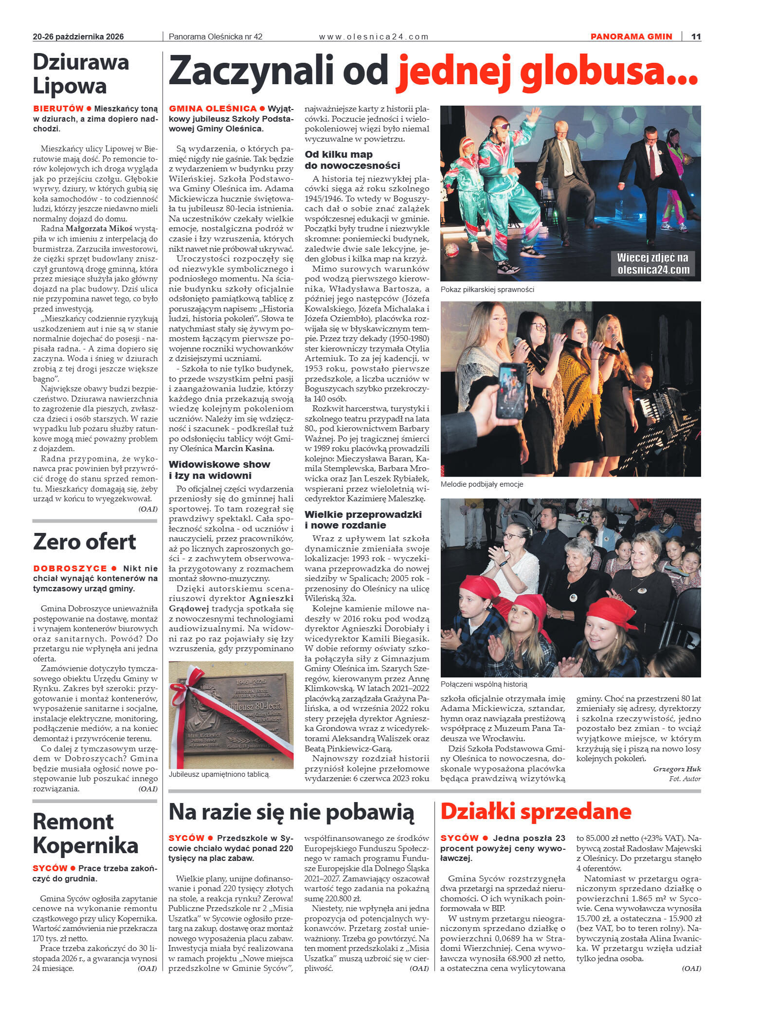 Panorama Oleśnicka nr 42 z 20 października 2026 - strona 11