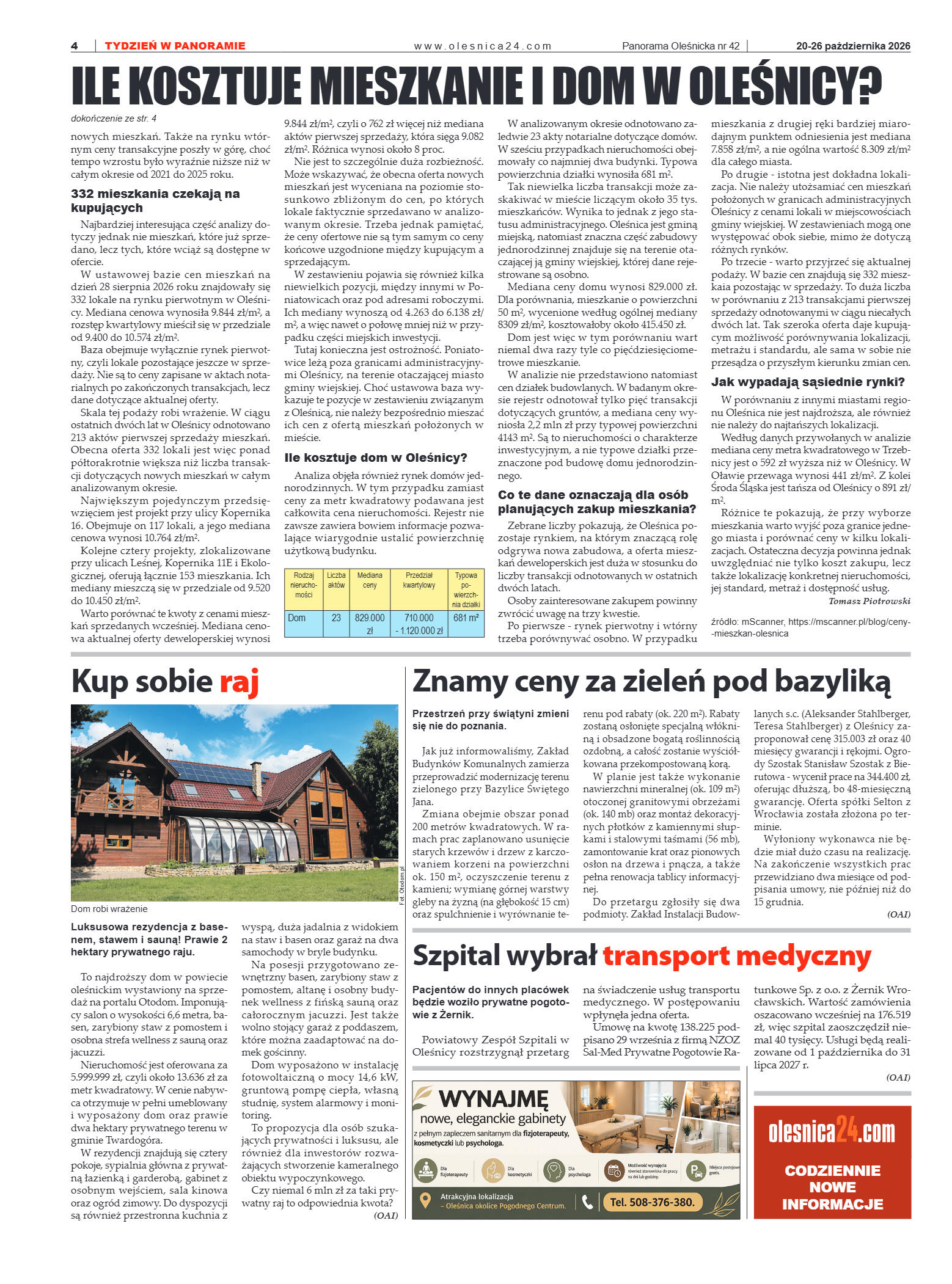 Panorama Oleśnicka nr 42 z 20 października 2026 - strona 4