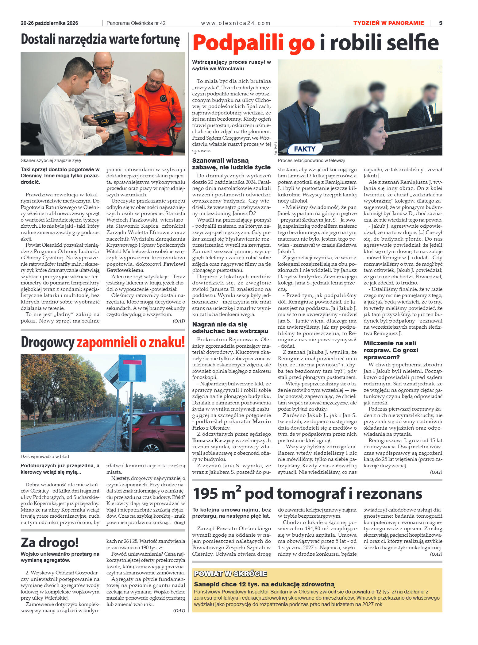 Panorama Oleśnicka nr 42 z 20 października 2026 - strona 5