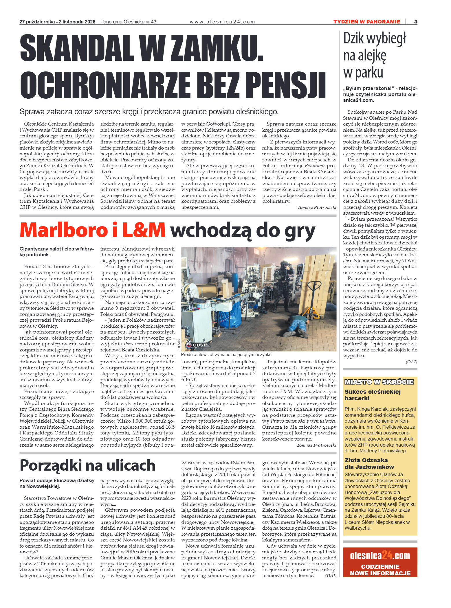 Panorama Oleśnicka nr 43 z 27 październik 2026 - strona 3