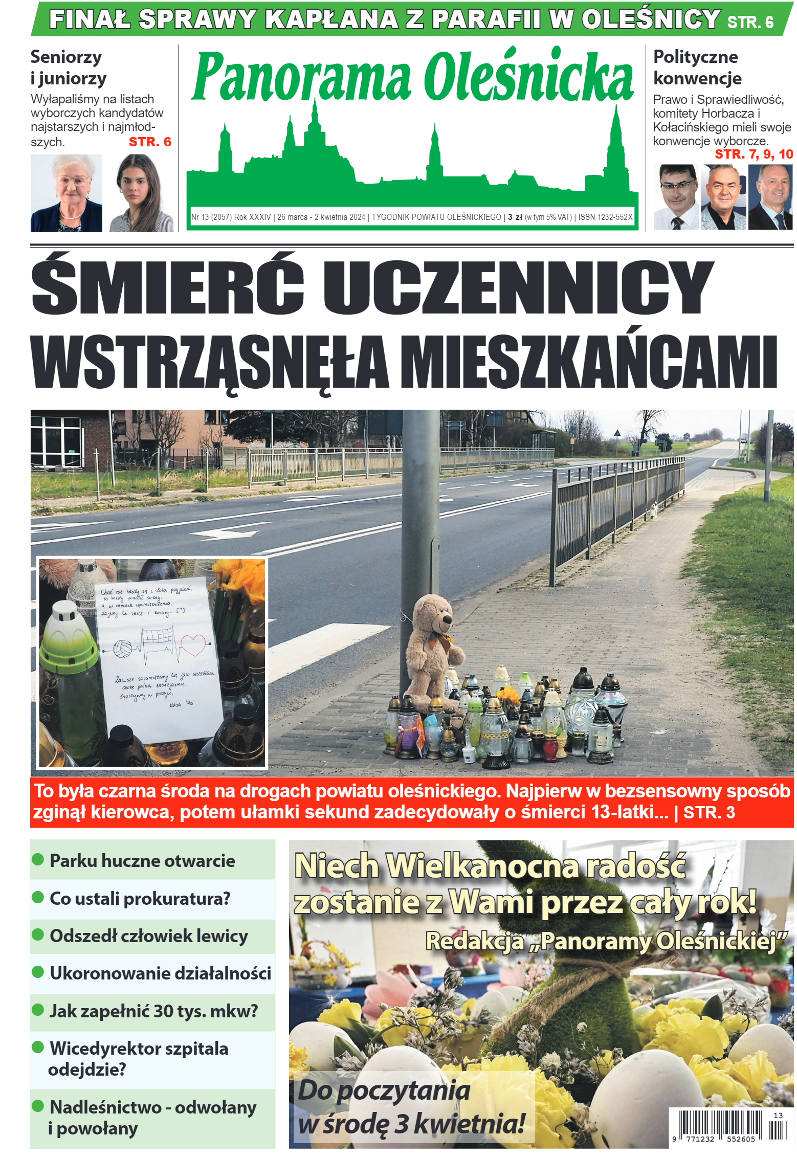 Panorama Oleśnicka nr 13 z 26 marca 2024 - strona 1
