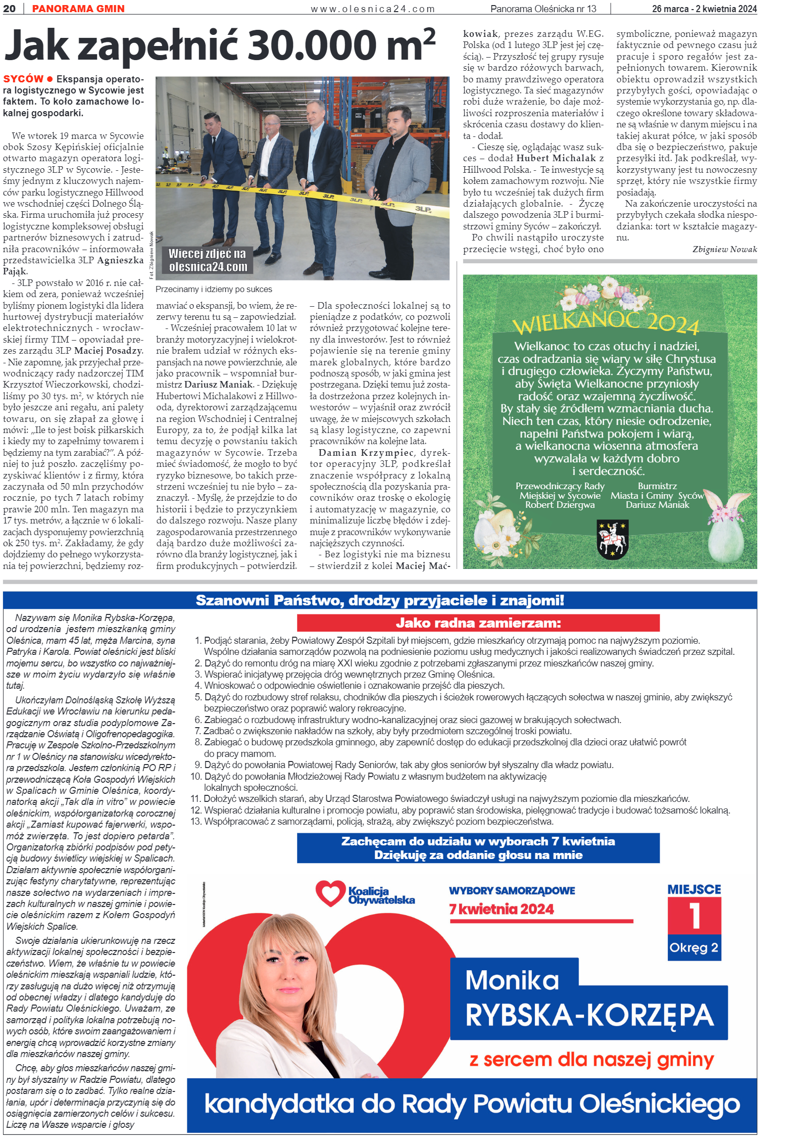 Panorama Oleśnicka nr 13 z 26 marca 2024 - strona 20