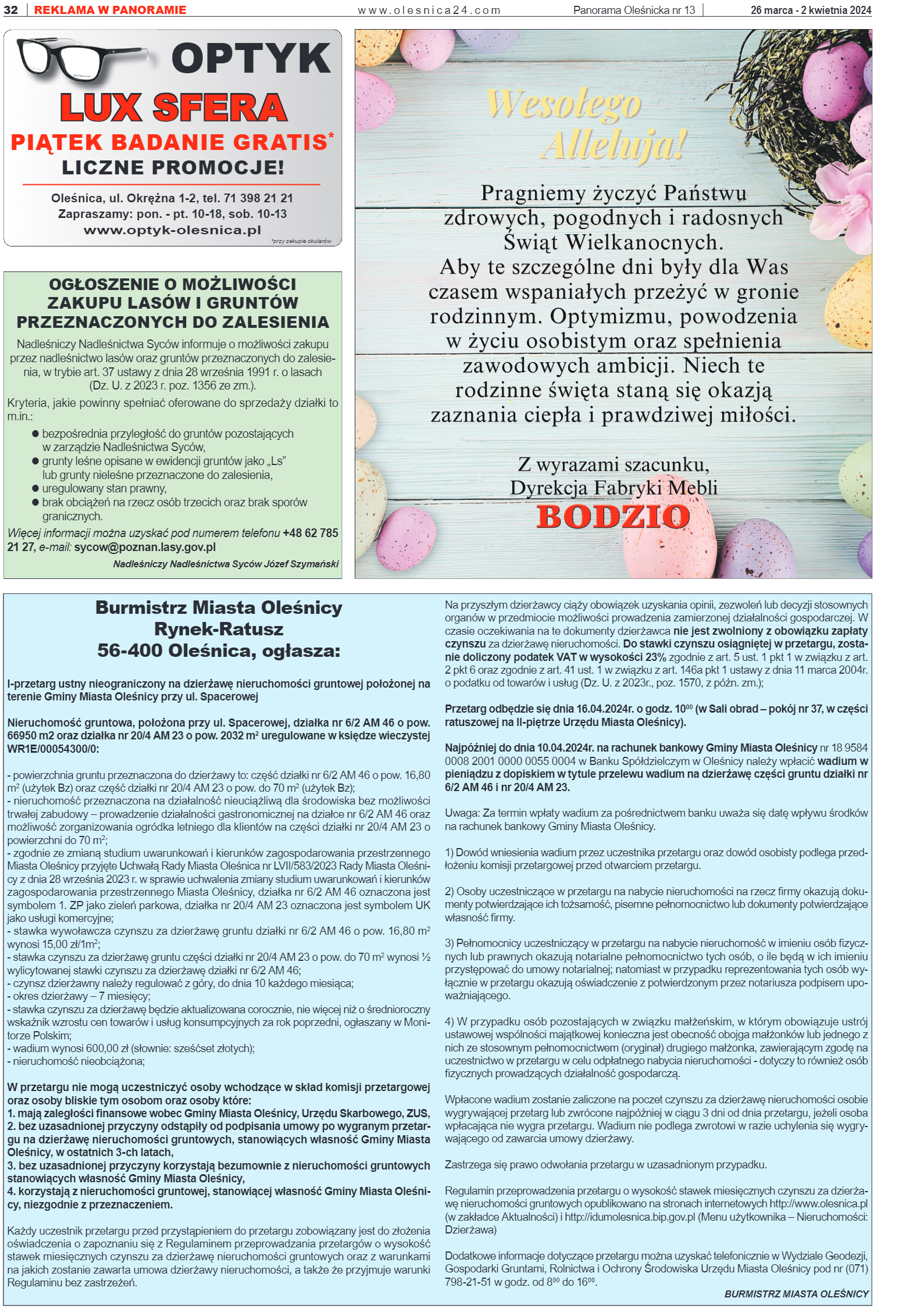 Panorama Oleśnicka nr 13 z 26 marca 2024 - strona 32