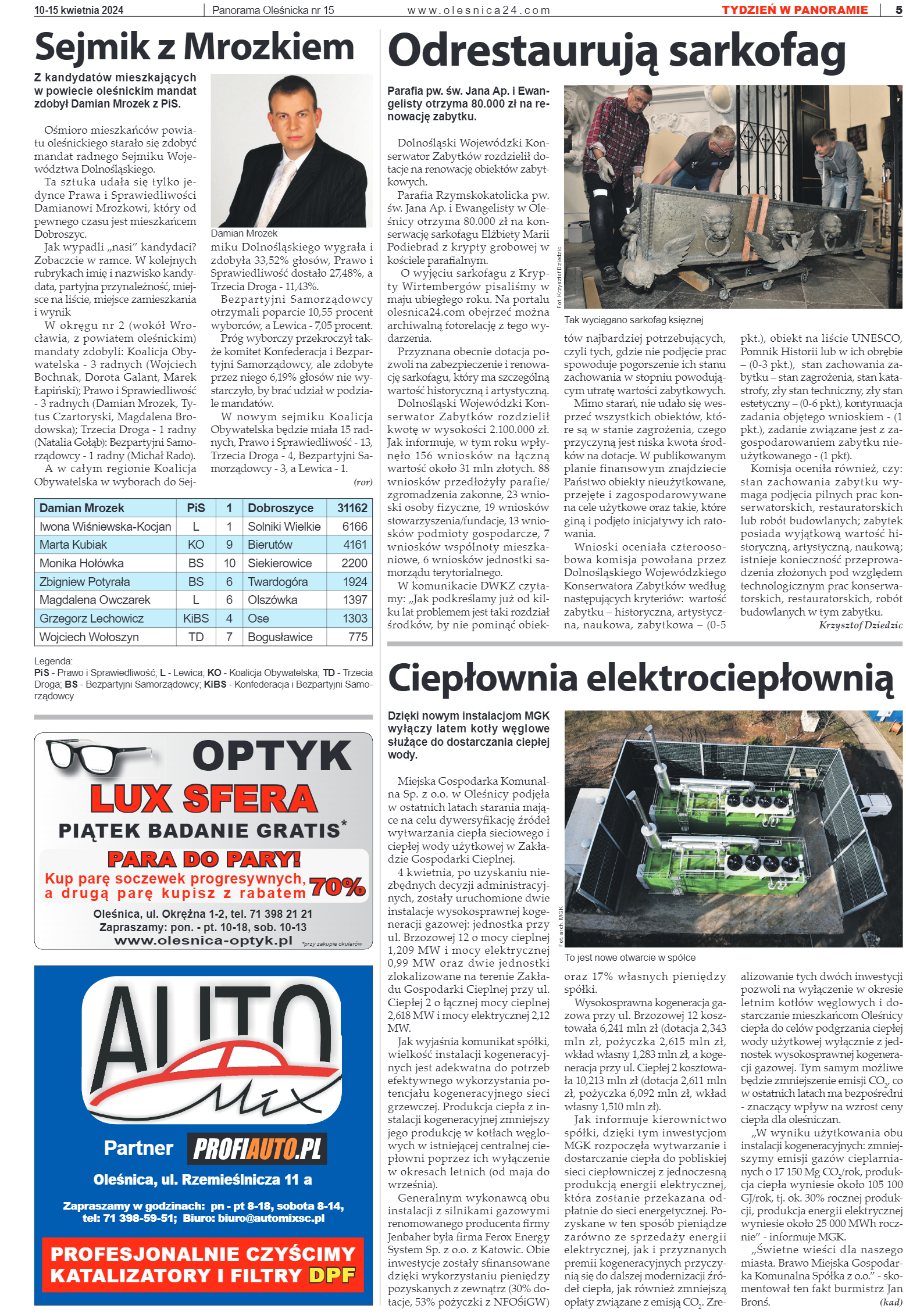 Panorama Oleśnicka nr 15 z 10 kwietnia 2024 - strona 5