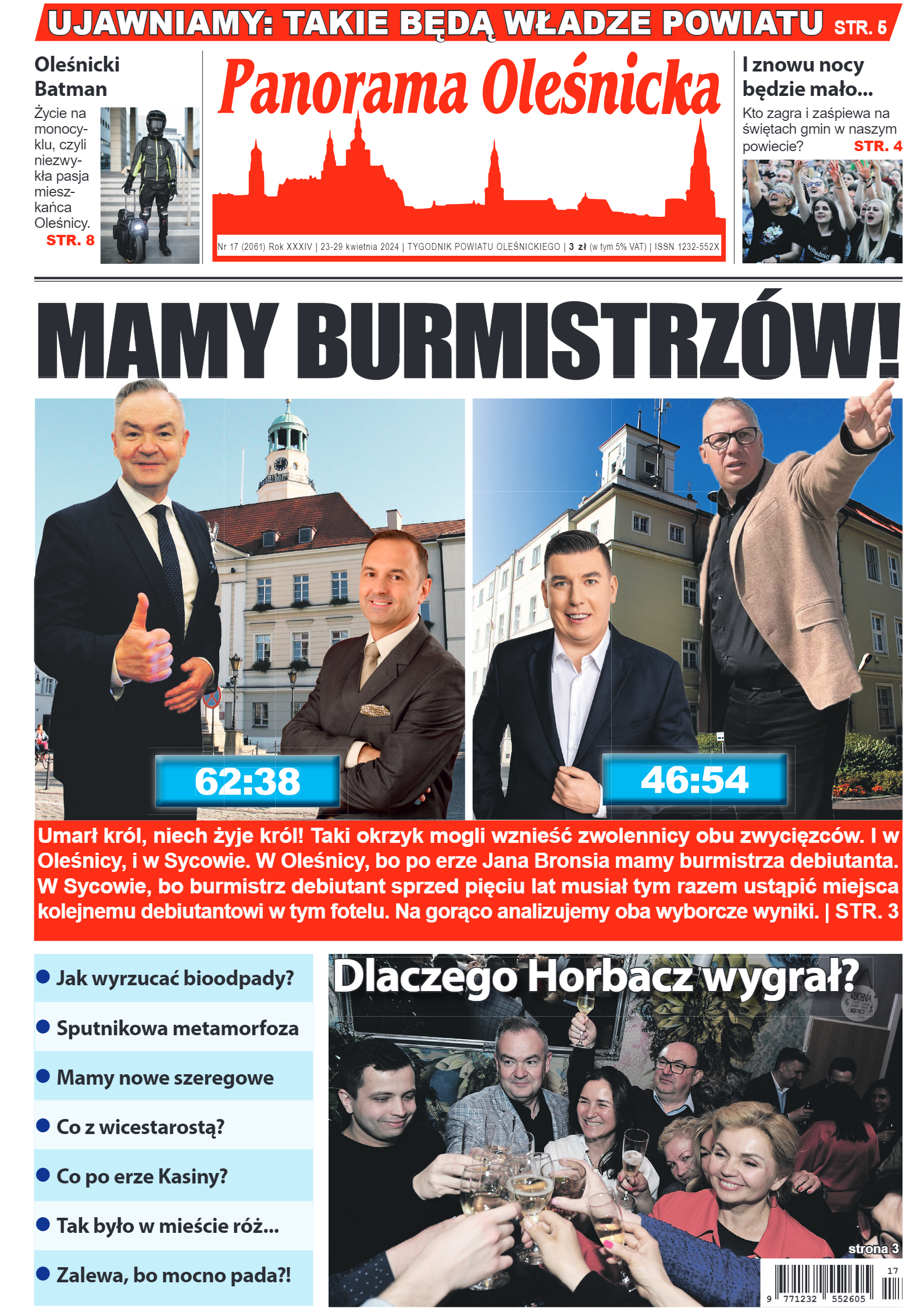Panorama Oleśnicka nr 17 z 23 kwietnia 2024 - strona 1