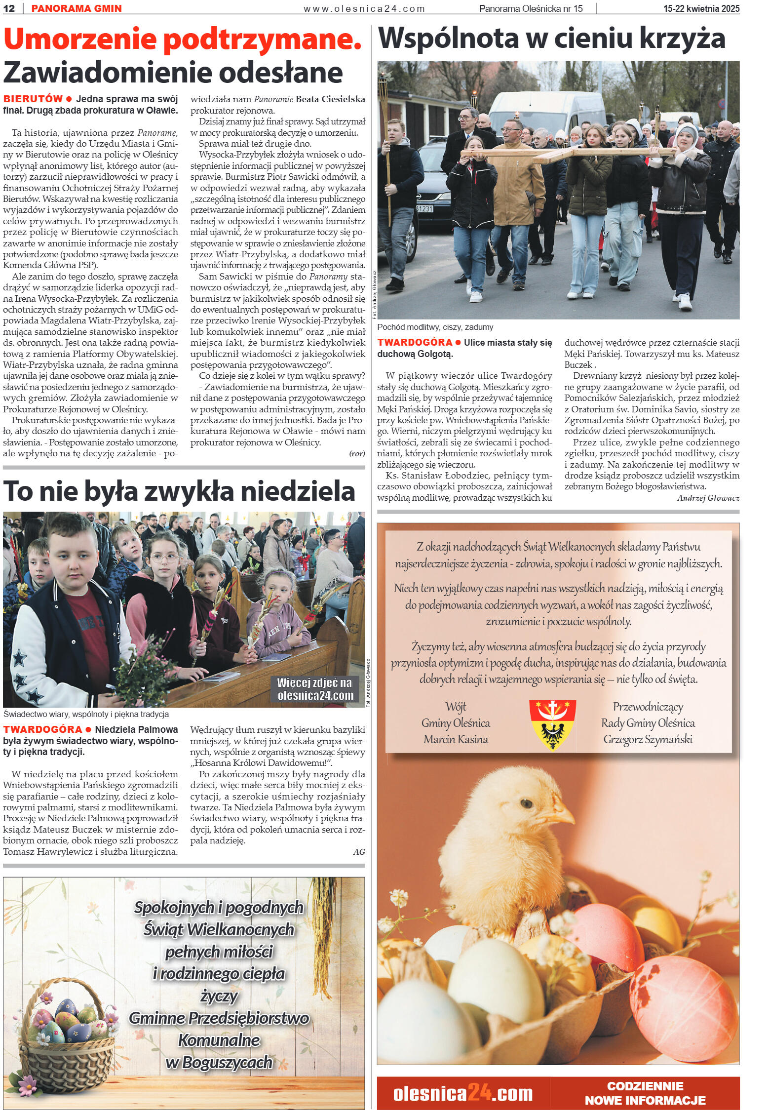 Panorama Oleśnicka nr 15 z 15 kwietnia 2025 - strona 12