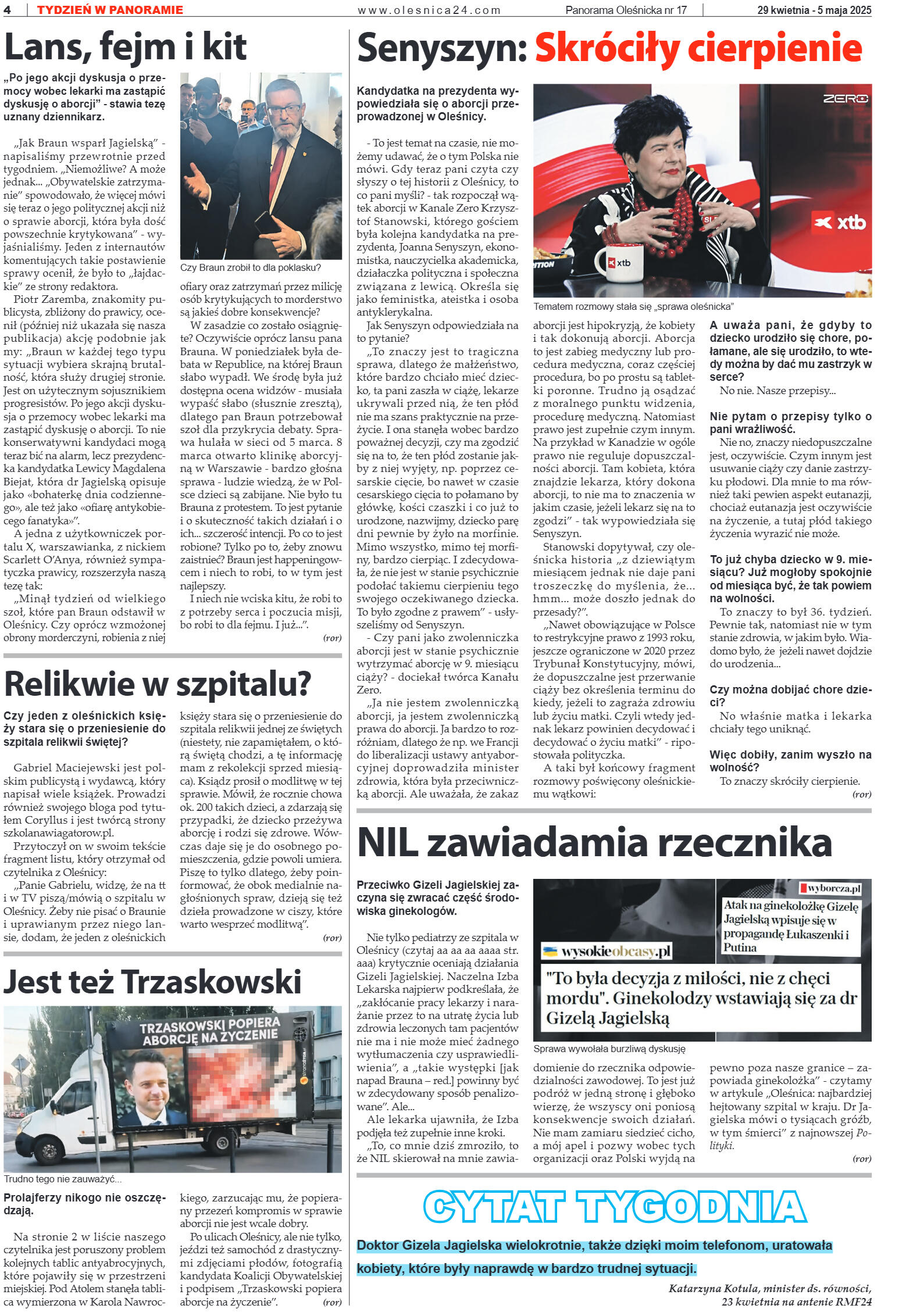 Panorama Oleśnicka nr 17 z 29 kwietnia 2025 - strona 4