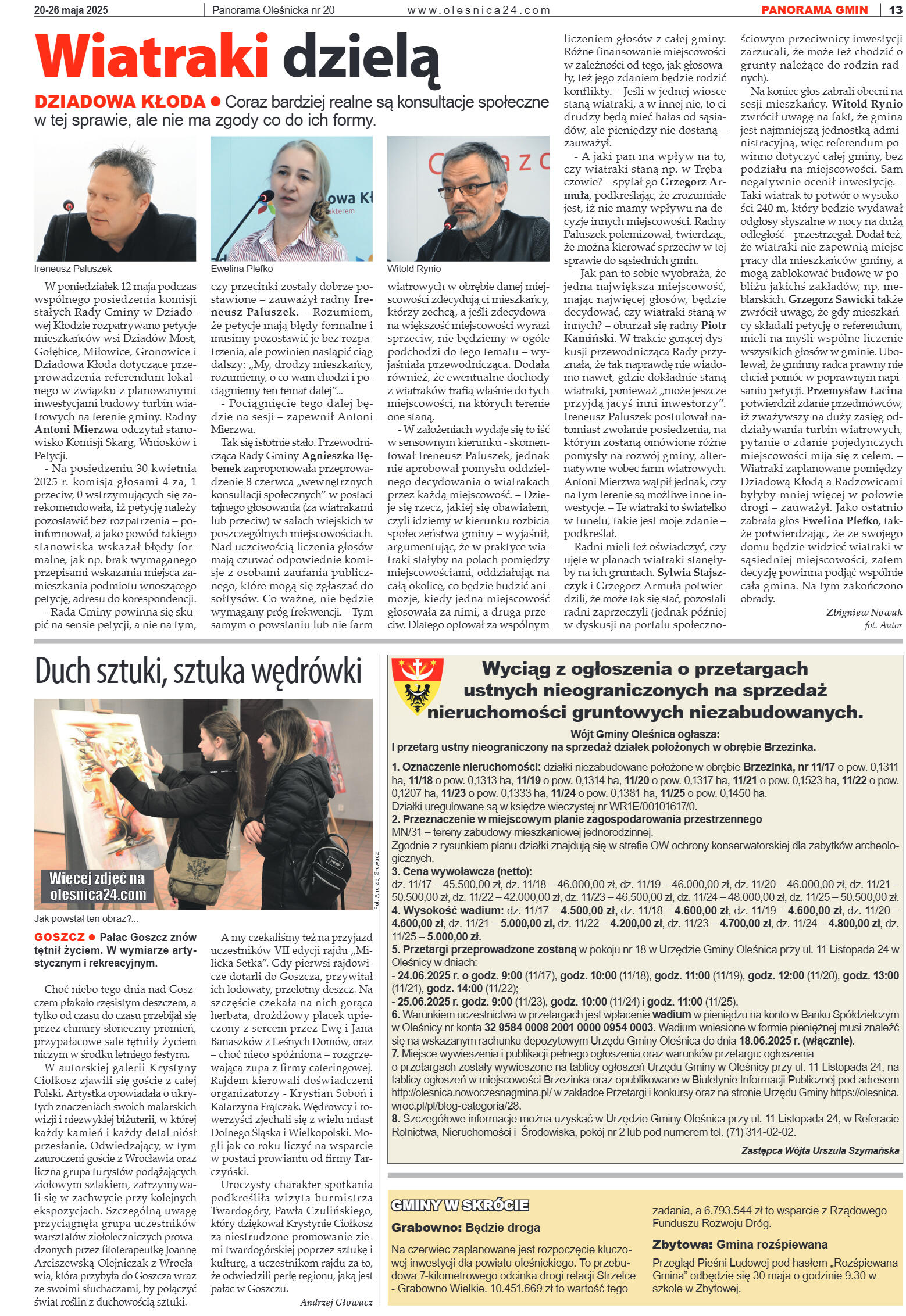 Panorama Oleśnicka nr 20 z 20 maja 2025 - strona 13