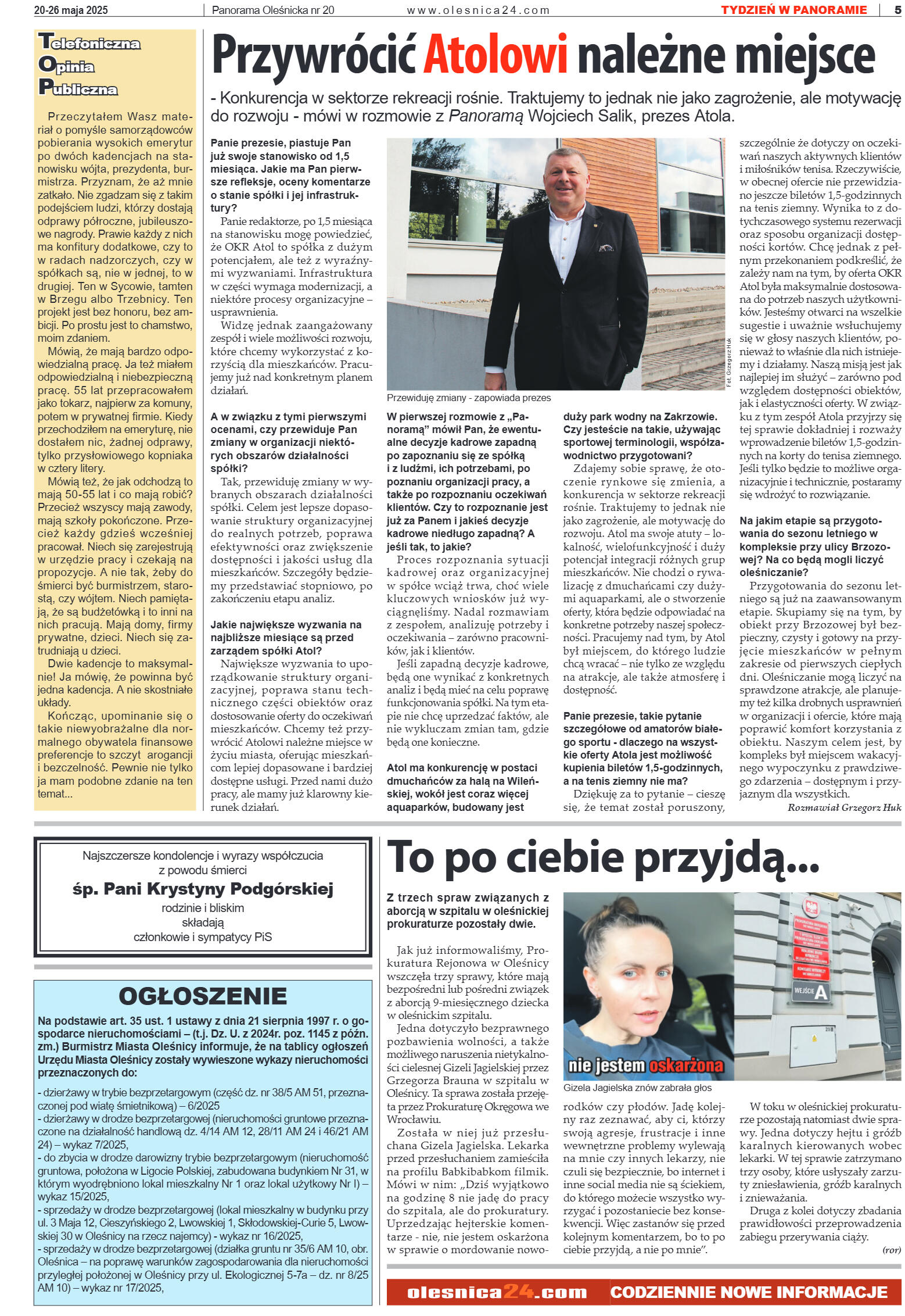 Panorama Oleśnicka nr 20 z 20 maja 2025 - strona 5