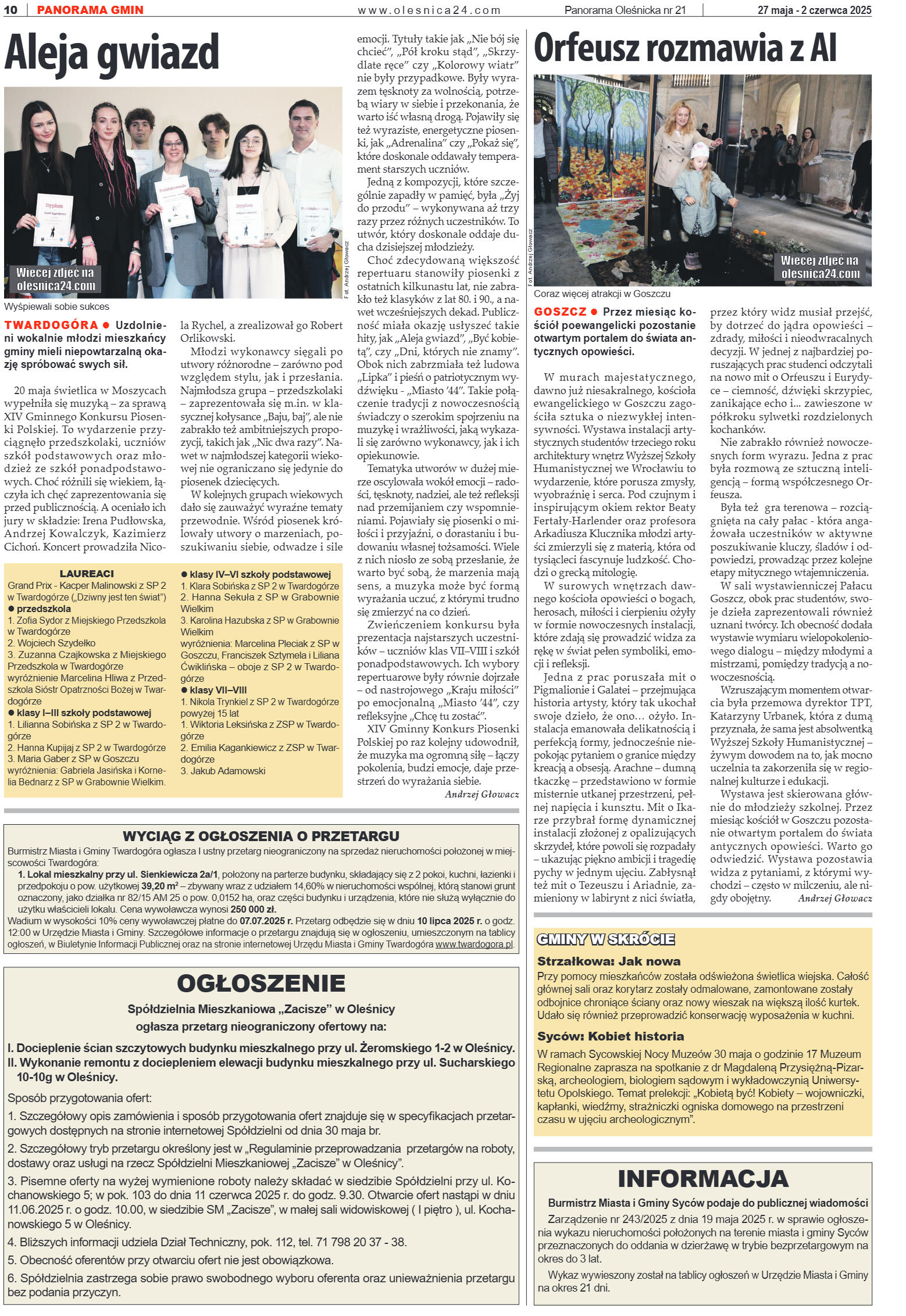 Panorama Oleśnicka nr 21 z 27 maja 2025 - strona 10