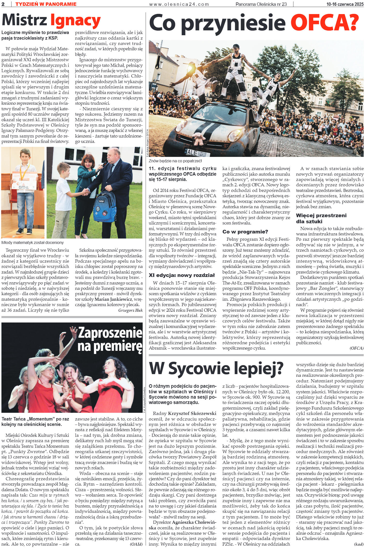 Panorama Oleśnicka nr 23 z 10 czerwca 2025 - strona 2