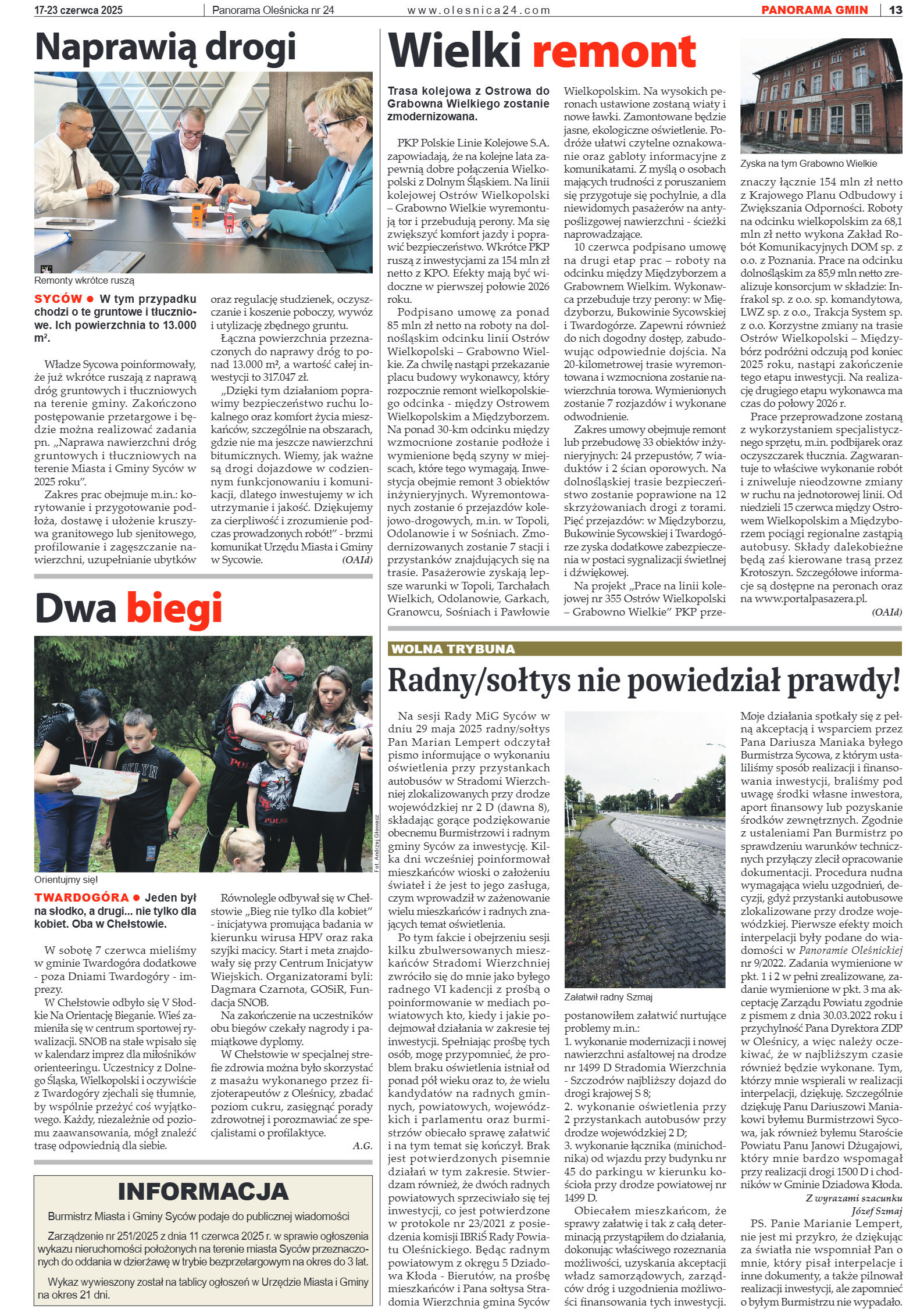 Panorama Oleśnicka nr 24 z 17 czerwca 2025 - strona 13