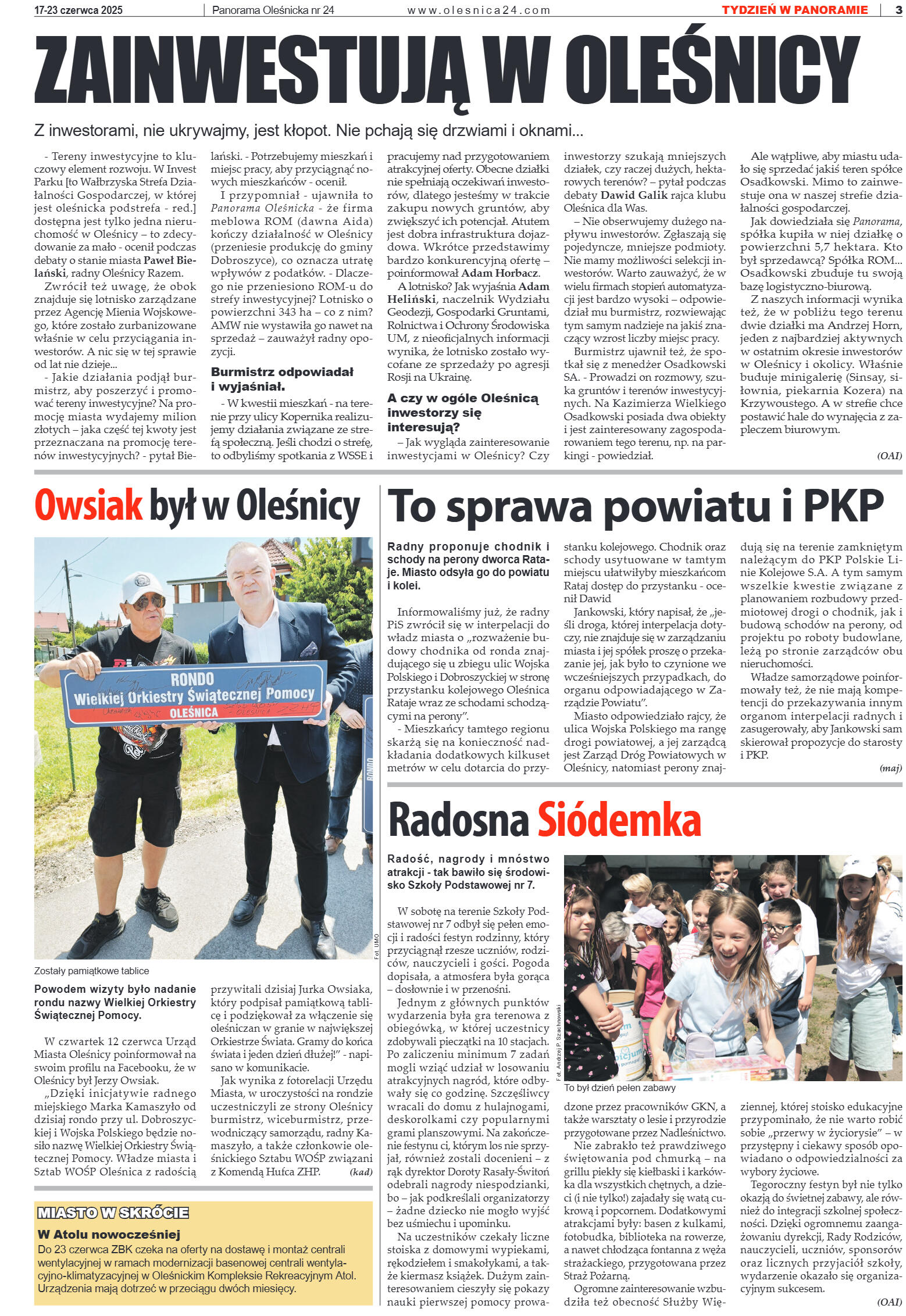 Panorama Oleśnicka nr 24 z 17 czerwca 2025 - strona 3