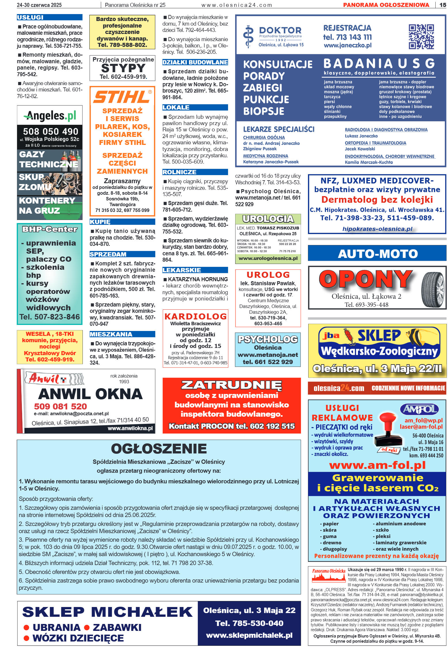 Panorama Oleśnicka nr 25 z 24 czerwca 2025 - strona 15
