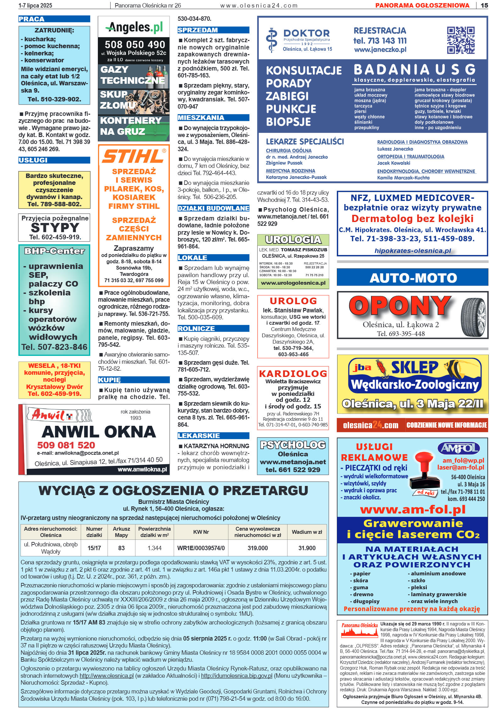 Panorama Oleśnicka nr 26 z 1 lipca 2025 - strona 15
