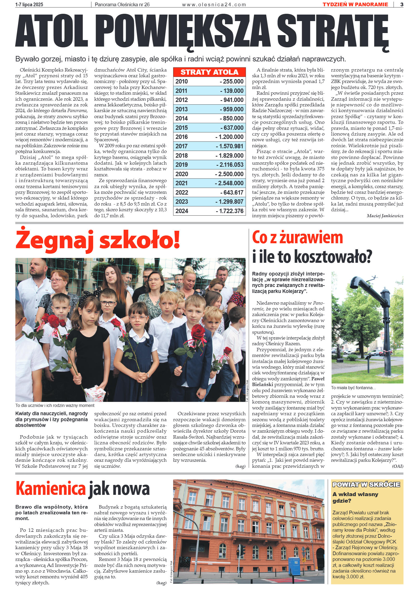 Panorama Oleśnicka nr 26 z 1 lipca 2025 - strona 3
