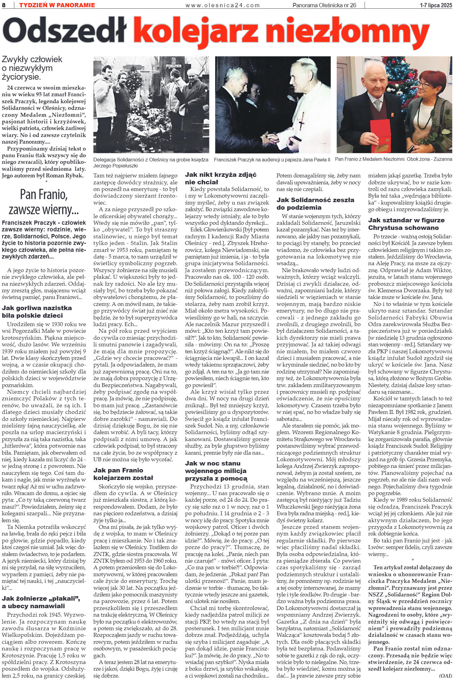 Panorama Oleśnicka nr 26 z 1 lipca 2025 - strona 8