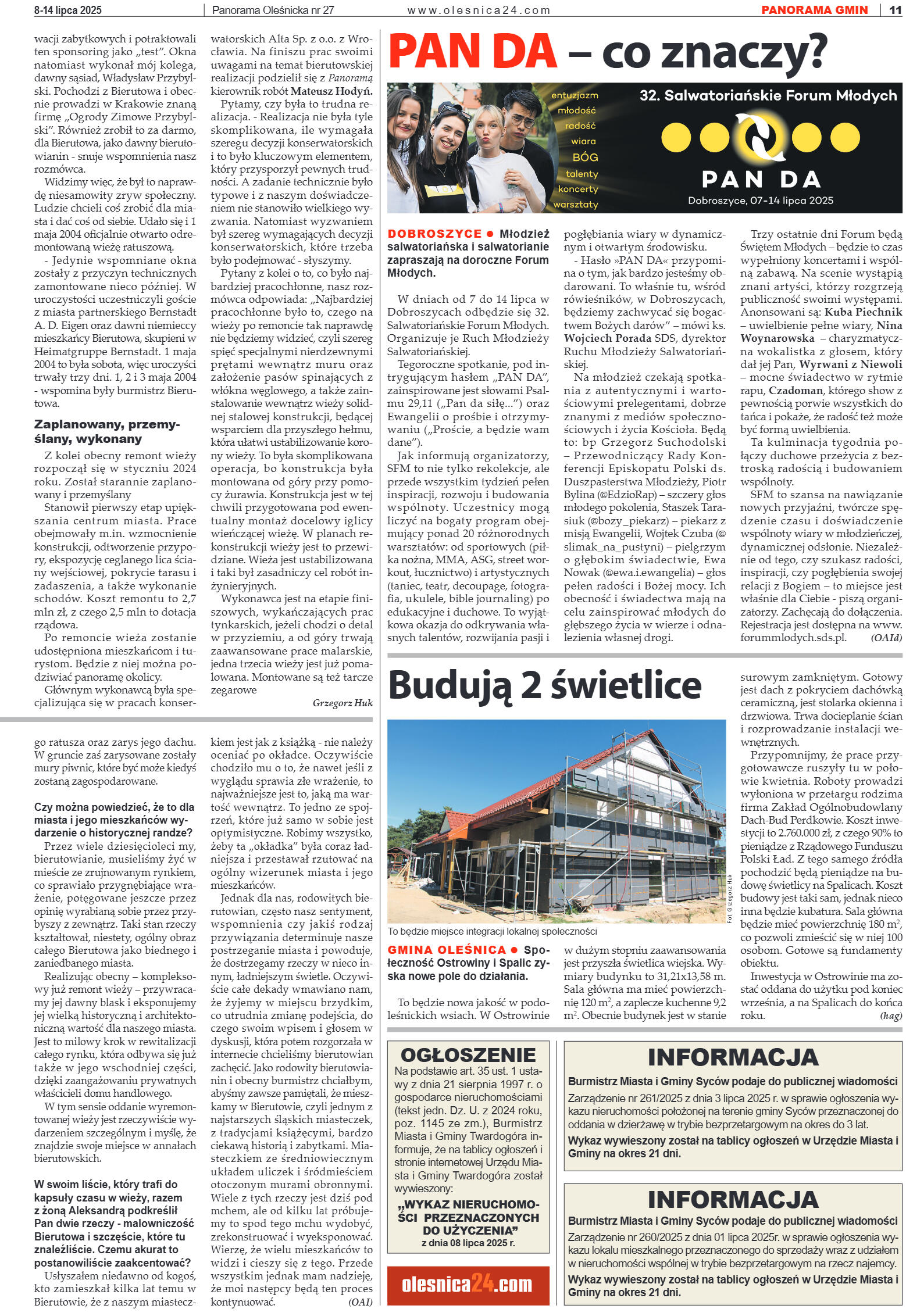 Panorama Oleśnicka nr 27 z 8 lipca 2025 - strona 11
