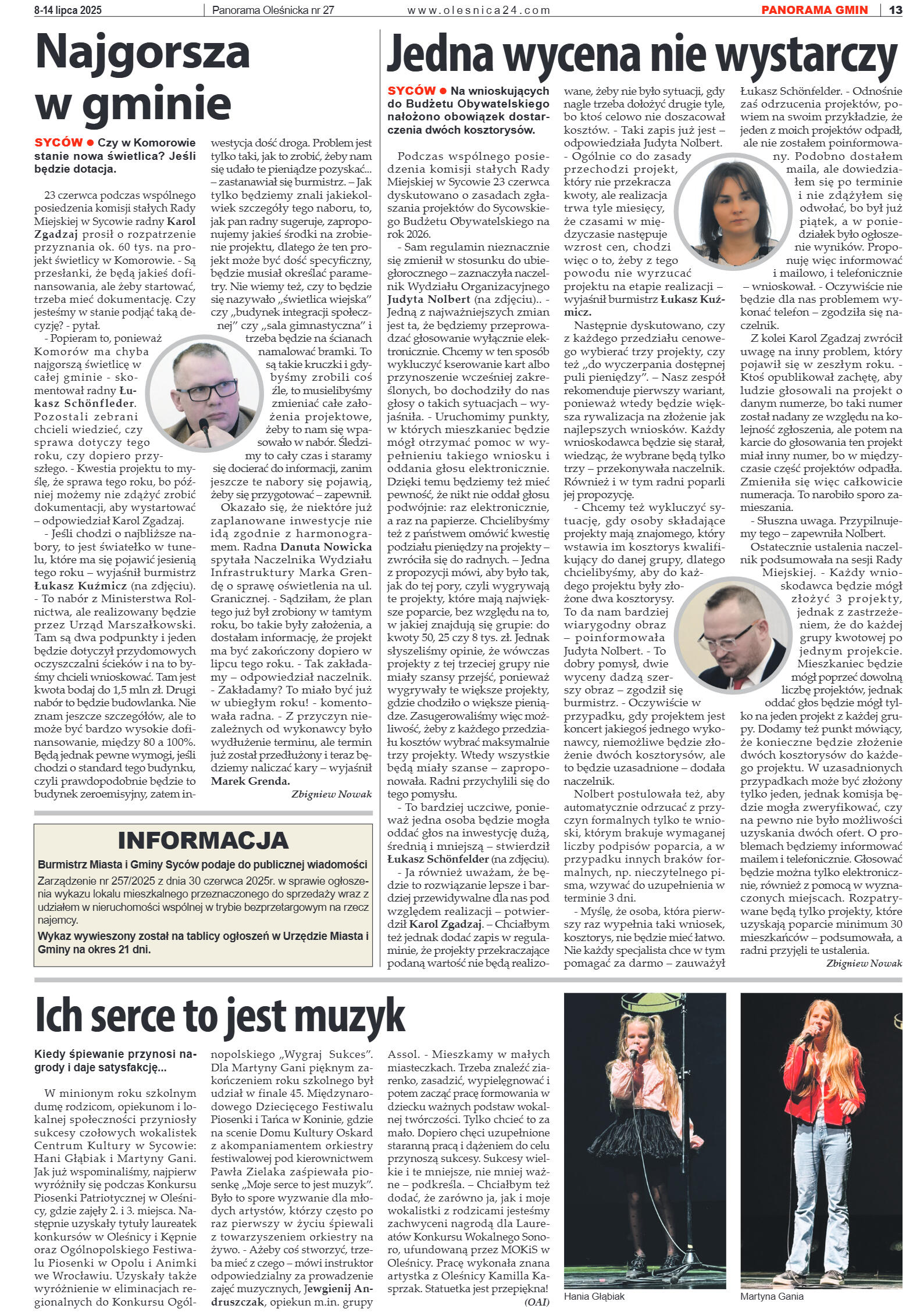 Panorama Oleśnicka nr 27 z 8 lipca 2025 - strona 13