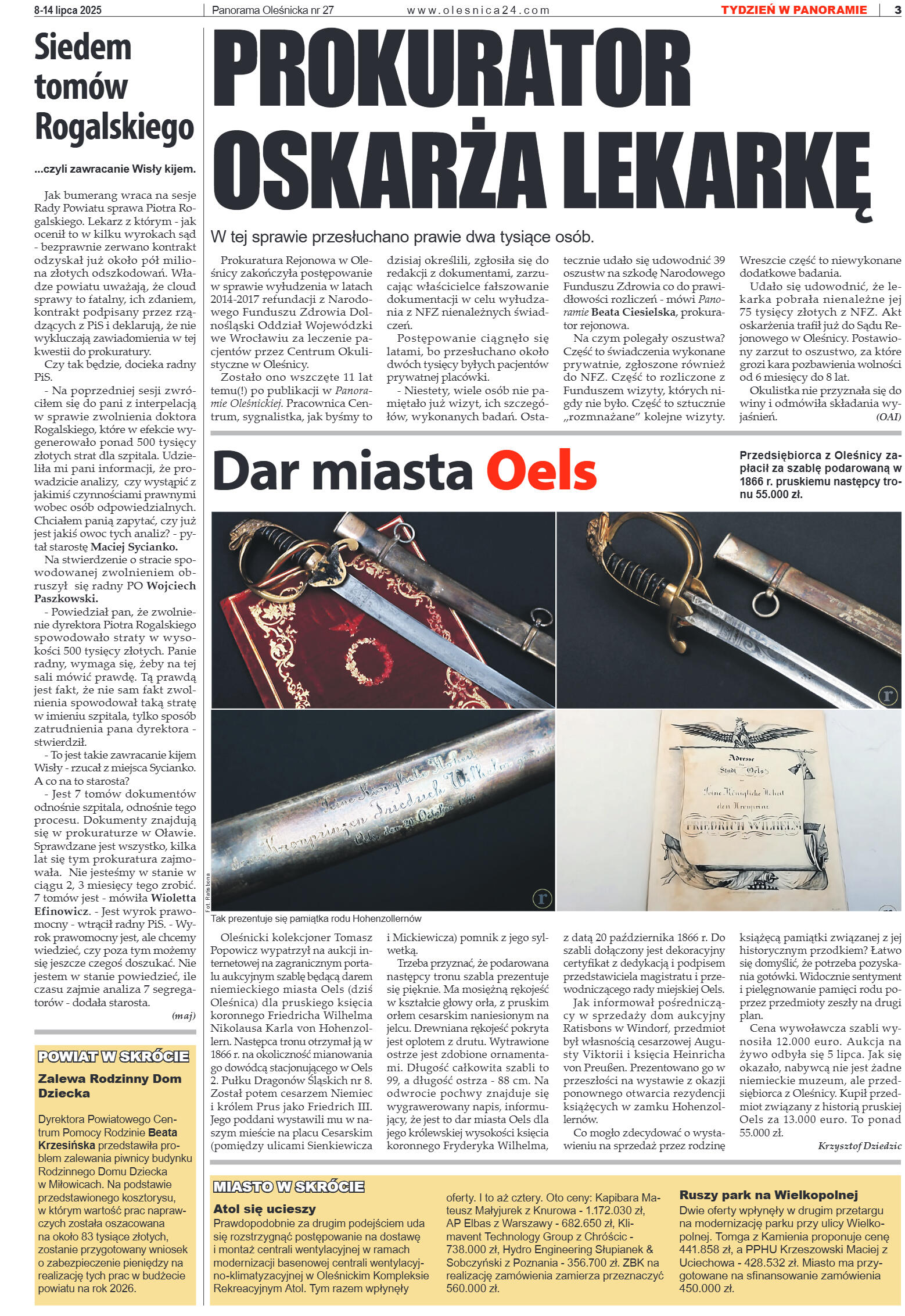 Panorama Oleśnicka nr 27 z 8 lipca 2025 - strona 3