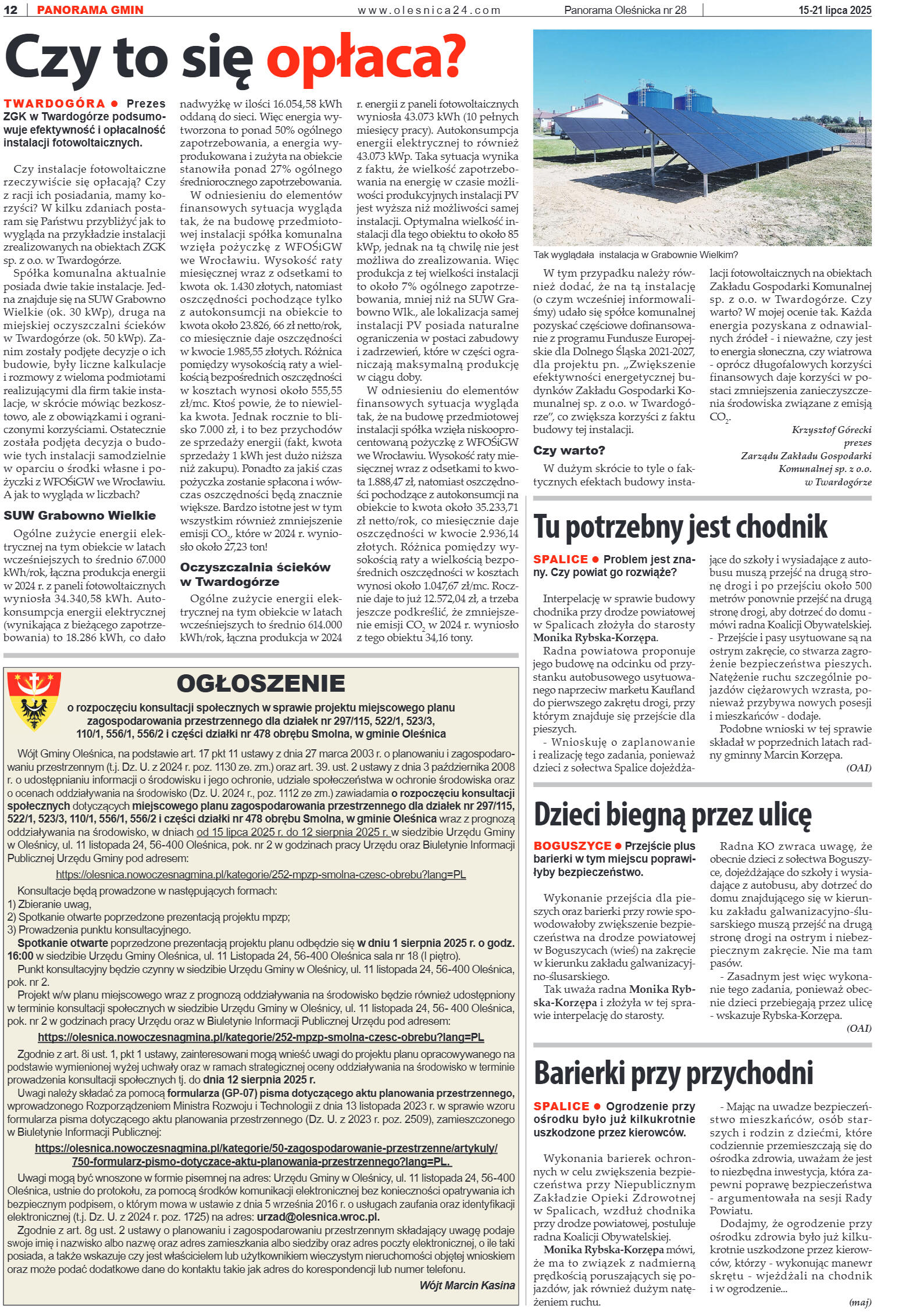 Panorama Oleśnicka nr 28 z 15 lipca 2025 - strona 12